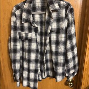 Blue B shacket size Medium.